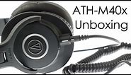 Audio Technica ATH M40X Headphones Unboxing