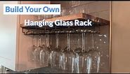 DIY Mini Bar // Hanging Wine Glass Rack