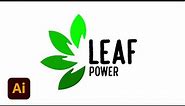how to design Green leaf logo Design in illustrator |2023| Ahmed Graphic Services |