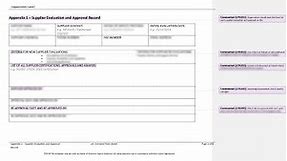 Supplier Evaluation and Approval Record [ISO 17025 templates]