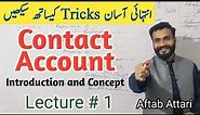 Contract account | introduction to contract accounts | rules of contract account