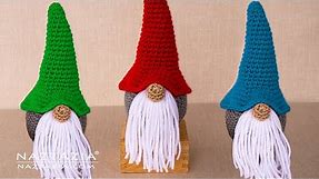 HOW to CROCHET CHRISTMAS GNOME - DIY Holiday Decoration from Naztazia