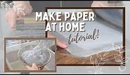 How to make recycled paper (+ mould & deckle diy) | Tutorial