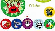 Reward Stickers for Kids, Motivational Good Job Stickers for School Encouraging Students 1800 PCS Teachers Classroom Testing Cute Small Funny Aged 2-4 Boys Girls 45 Sheets (Cute Animal)