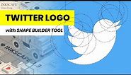 Twitter Logo in Circle Grid using Shape Builder Tool - INKSCAPE 1.3