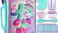 Girls Lunch Box Bag Set - 3D Unicorn Lunch Bag for Kids with Containers Reusable Complete Lunch Kit Included 3-Compartment Lunchbox Leakproof Insulated Lunch Bag Sets for Toddler School Lunch Supplies