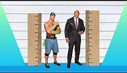How Much Taller? - John Cena vs Dwayne "The Rock" Johnson!