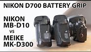 Nikon D700: Battery grip MB-D10 review and compare to Meike MK-D300