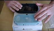 Playstation Vita 2000 System Unboxing - White / Light Blue Model with Vita 1000 Size Comparison