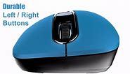memzuoix 2.4GHz Ergonomic Wireless Optical Mouse for Laptop, 5 Buttons 1200 DPI Wireless Mouse with USB Receiver, Cordless Computer Mice for Chromebook, Desktop, PC, Macbook - Blue