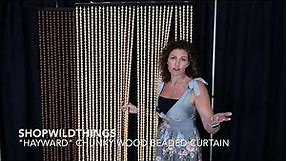 ShopWildThings "Hayward" Door Beads Wooden High End Beaded Curtains for a Classy Home or Store!