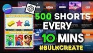 Create 500 Reels & Shorts In 10 mins Using Chat GPT & Canva. #bulkcreate
