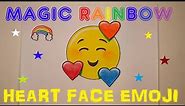 Magic Rainbow Heart Face Emoji!