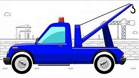 Tow Truck | Coloring Book | Street Vehicle | Educational Video