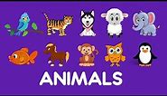 Learn Animals with Fun Cartoon Animations (pt .2) - Toddler Learning - Learn Animals - Cute Clip Art