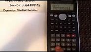 Standard deviation & other statistical calculations using a calculator (Casio fx-991MS)