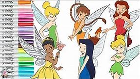 Disney Fairies Coloring Book Compilation Tinker Bell Fawn Iridessa Rosetta and Silvermist