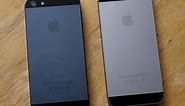 iPhone 5s Space Gray and iPhone 5 Black and Slate Color Comparison