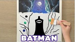 How To Paint BATMAN - The Dark Knight | Acrylic Painting