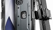 Vena vArmor Rugged Case Compatible with Apple iPhone 12 / iPhone 12 Pro (6.1"-inch), (Military Grade Drop Protection) Heavy Duty Holster Belt Clip Cover with Kickstand - Space Gray