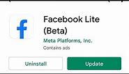 How To Update Facebook Lite From Playstore