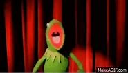 Kermit the Frog YAY! Arm flail original on Make a GIF