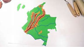 Como hacer el mapa físico de Colombia con relieve y ríos