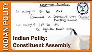Constituent Assembly of India in Hindi | Indian Polity | SSC CGL by TVA