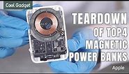 Teardown of Top4 Magnetic Power Banks (Apple& Anker 622 Magsafe power banks included)| Cool Lab