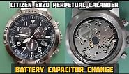 How To Change Eco-Drive Battery Capacitor CITIZEN E820 Perpetual Calander