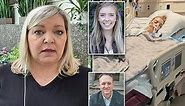 PICTURED: Savannah chiropractor accused of leaving woman, 28, paralyzed after 'snapping four arteries in her neck' as Georgia Southern graduate's mother says she's starting to regain some movement in her leg and arm - and gave her a thumbs up
