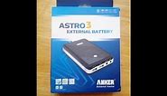 Anker® Astro3 10000mAh External Battery Pack Product Unboxing and Review