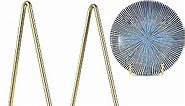 Mocoosy 2 Pack 6 Inch Gold Plate Stands for Display, Metal Square Wire Easel Stand, Plate Holder Display Stands, Picture Frame Stands for Display Photos, Decorative Platter, Plaques and Table Arts