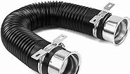 QWORK 3" Air Duct Hose, Extendable to 39-3/8", Adjustable Universal Car Cold Air Intake Inlet Pipe Flexible Flexible Duct Tube Hose Kit