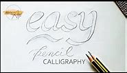 Italic calligraphy with PENCIL | English Calligraphy | Double Pencil Calligraphy Tutorial (EASY)