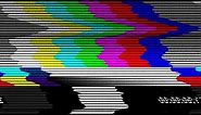 HD TV Color Bars Distorted with Static and Timecode