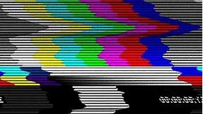 HD TV Color Bars Distorted with Static and Timecode