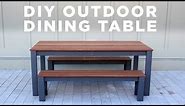 DIY Modern Outdoor Table and Benches