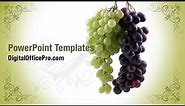 Grapes PowerPoint Template Backgrounds - DigitalOfficePro #01705W