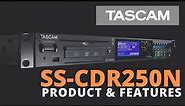 TASCAM Two-Channel Solid State Network CD Recorder SS-CDR250N Overview
