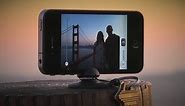 Tiltpod Keychain stand and case for iPhone 5, mini pivoting tripod - black