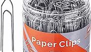 Large Paper Clips, 200 Count Jumbo Paperclips - Durable Metal Office Clips - 2 Inch Nickel-Plated Paper Clip