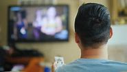 Asian Man Watching Tv Rear View Free Stock Video Footage Download Clips Entertainment