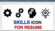 Skills Icon For Resume (CV)