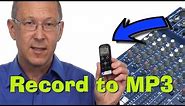 Record to MP3 from an Audio Mixer to a personal recorder