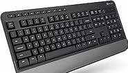 X9 Multimedia USB Wireless Keyboard - Comfortable and Quiet Typing - Full-Size Ergonomic Computer Keyboard Wireless with Wrist Rest - Cordless Keyboard for Laptop Desktop PC and Chrome