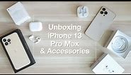 ENG) Unboxing - NEW | iPhone 13 Pro Max, AirPods Pro & Accessories