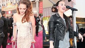 Kristen Stewart Vs. Demi Lovato: Crutches On The Red Carpet!?