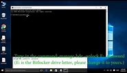 unlock bitlocker drive from command prompt without recovery key