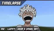 Minecraft Pixel Art Timelapse: Luffy | Gear 5 (One Piece)